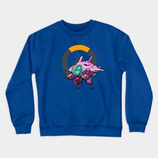 Overwatch - 16-Bit D. Va W/ Logo Crewneck Sweatshirt